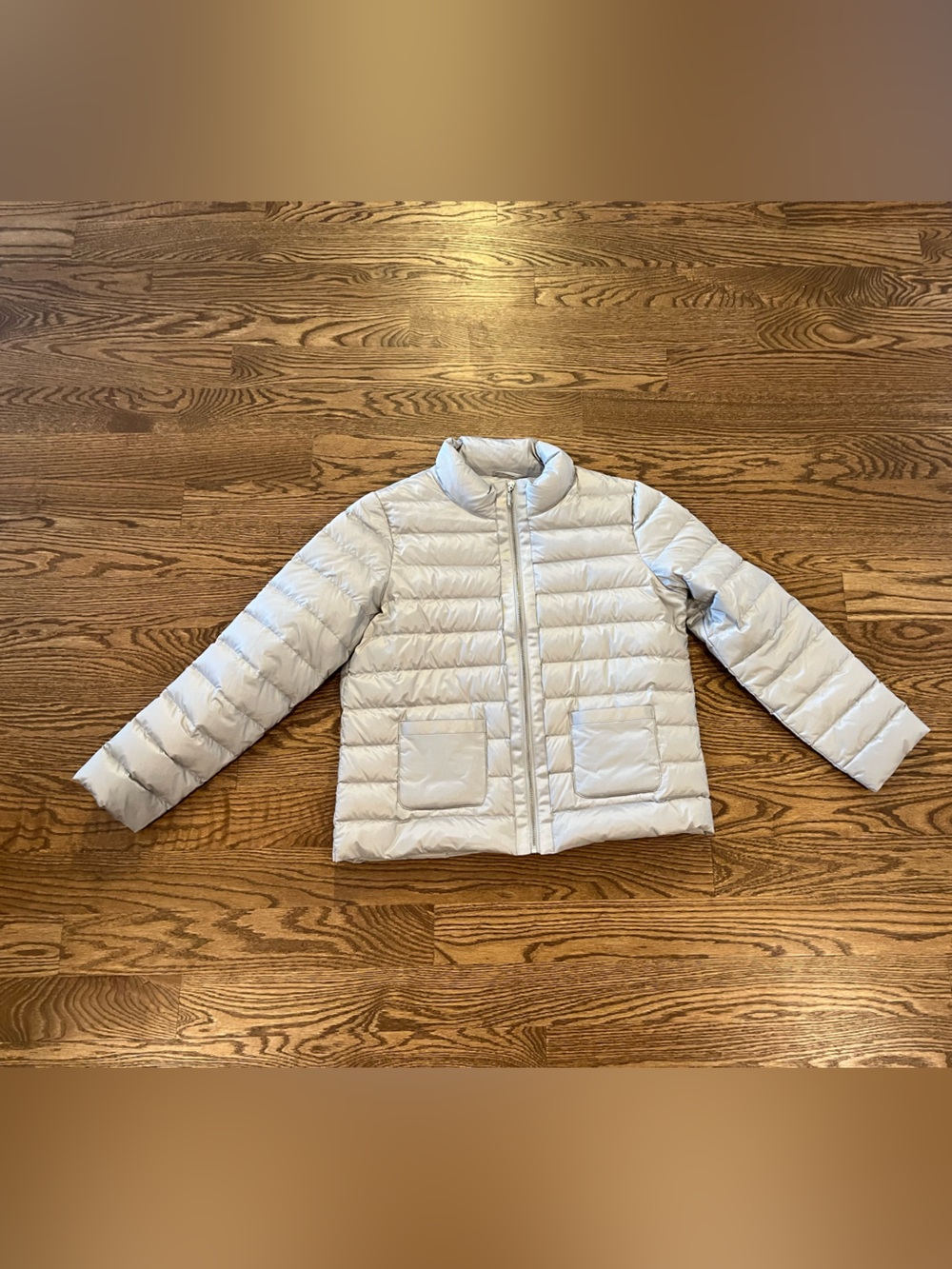 NWOT J McLaughlin Quilted Goose Down Jacket | Gray | Size Large